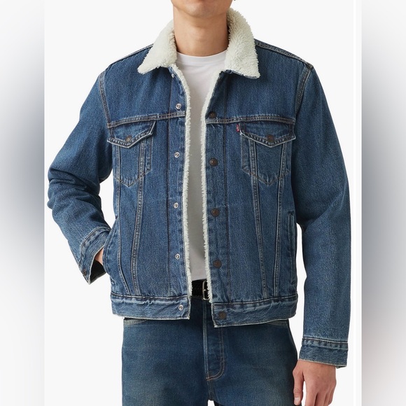 Levi's- Mens Type III Denim Jean Trucker Jacket Fleeced Lined. Size Large - Picture 11 of 11